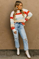 The Amari Striped Crew Neck Sweater