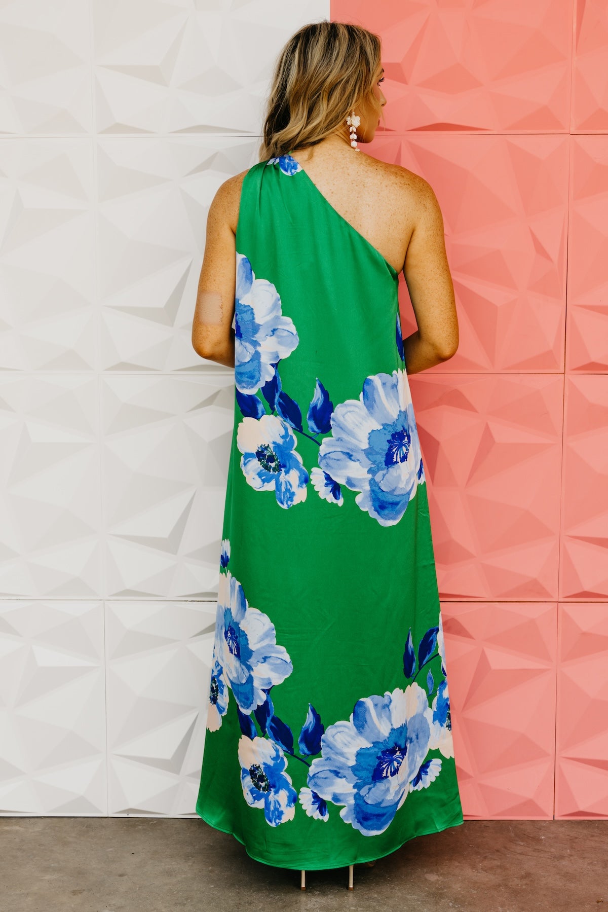 The Glena Floral One Shoulder Maxi Dress