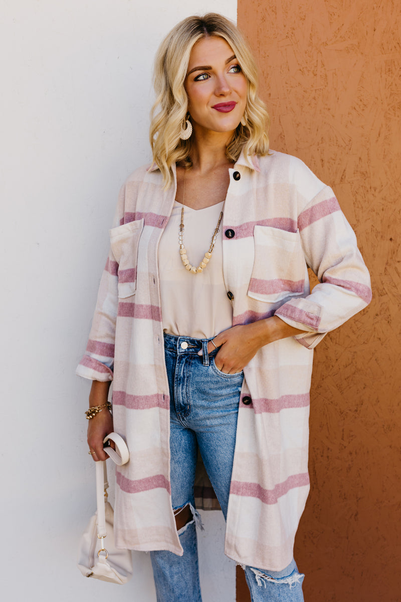 The Thad Longline Plaid Shacket