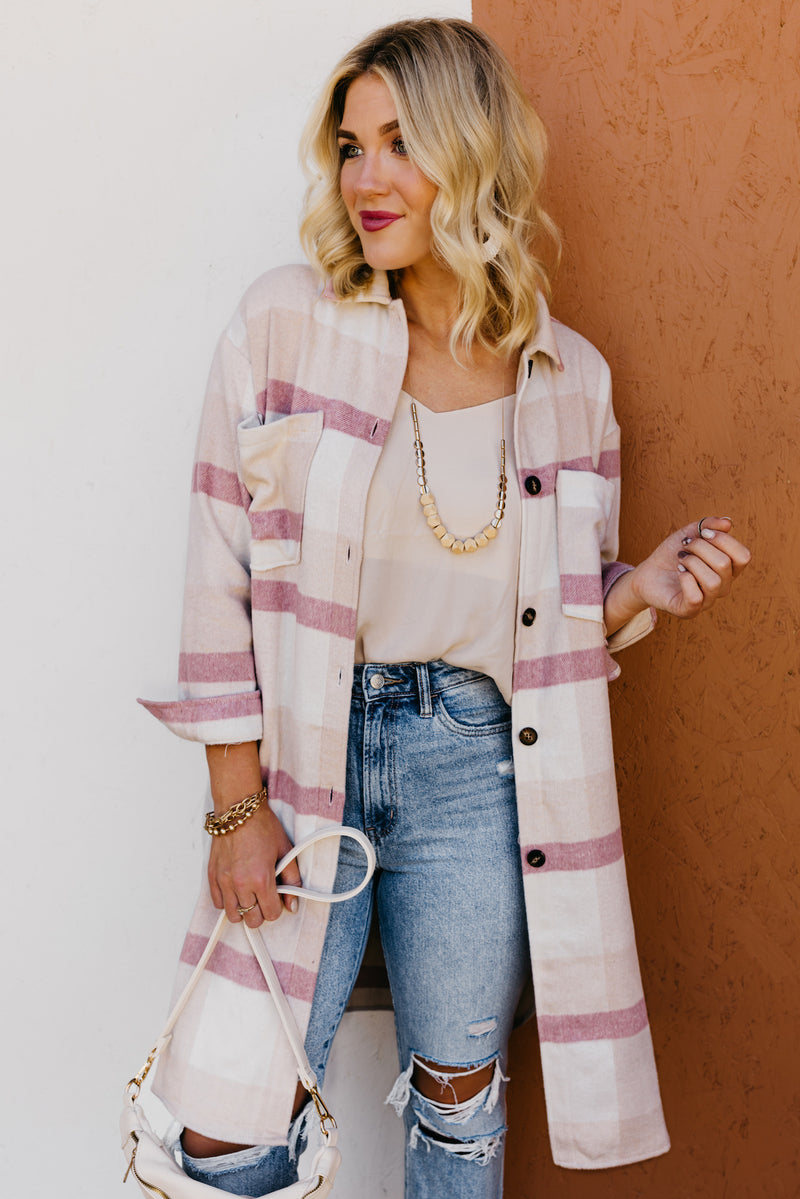 The Thad Longline Plaid Shacket