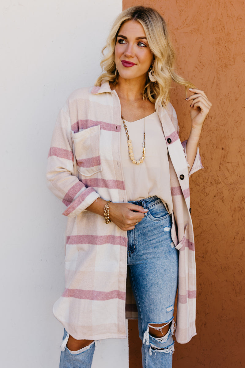 The Thad Longline Plaid Shacket