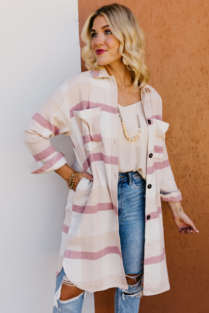 The Thad Longline Plaid Shacket
