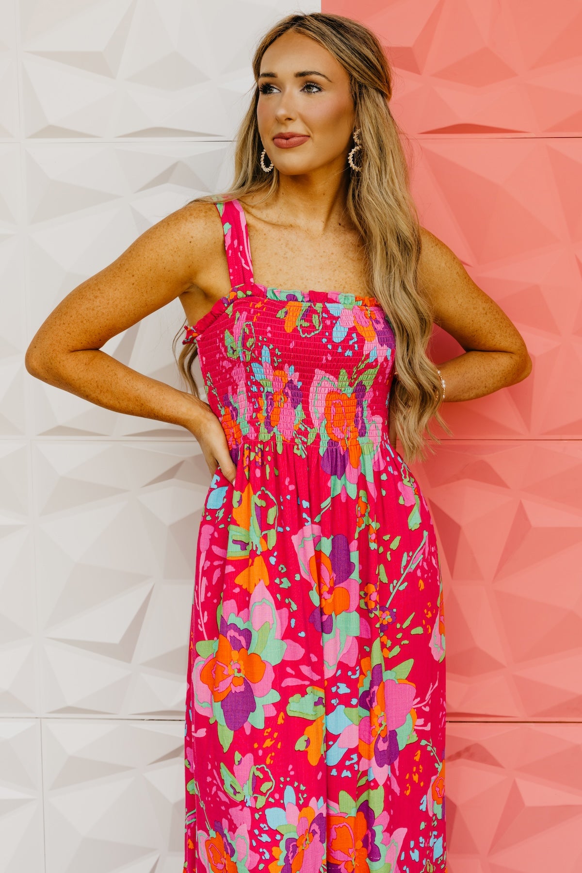 The Nikolai Floral Smocked Maxi Dress