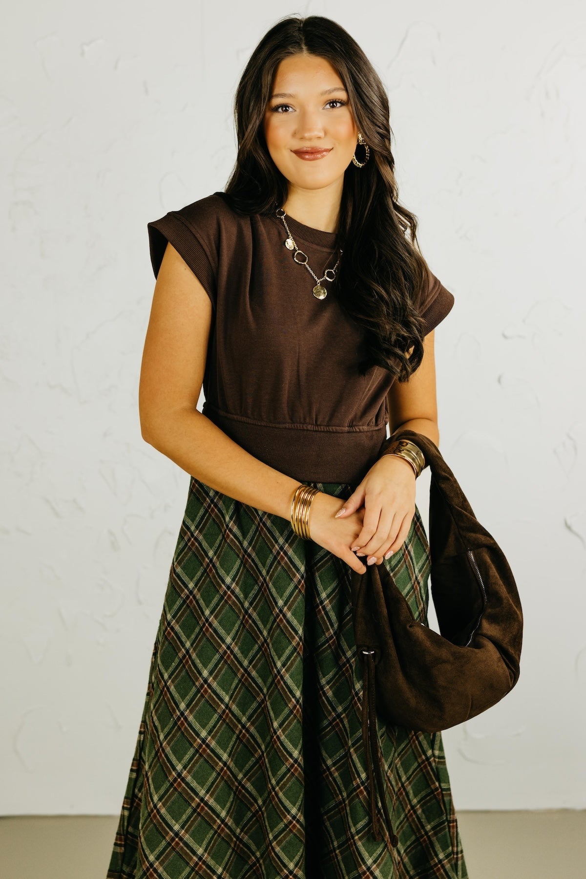 The Trishell Plaid Twofer Dress