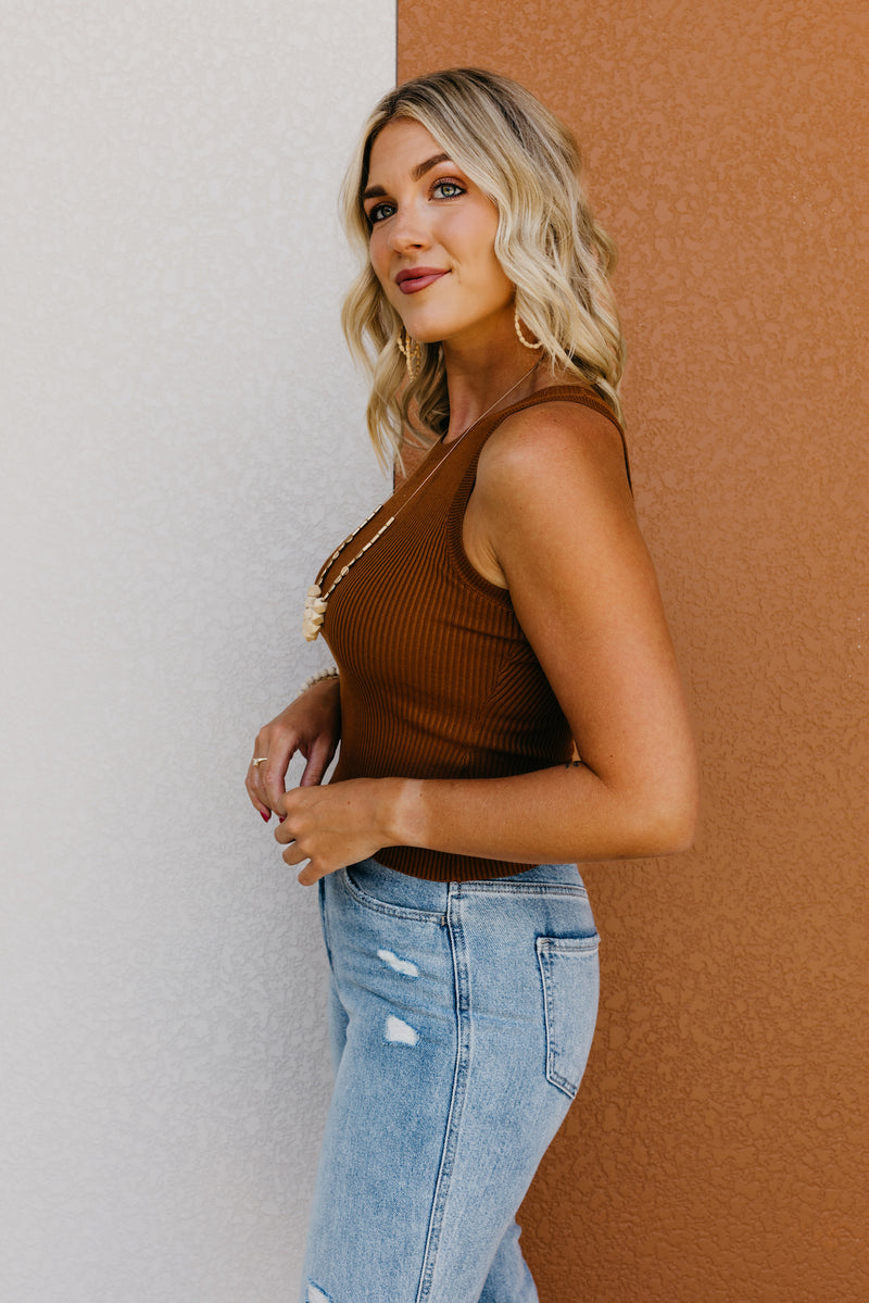 The Adelina Racerback Knit Tank Top