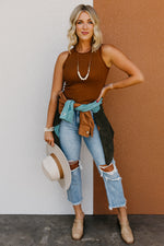 The Adelina Racerback Knit Tank Top