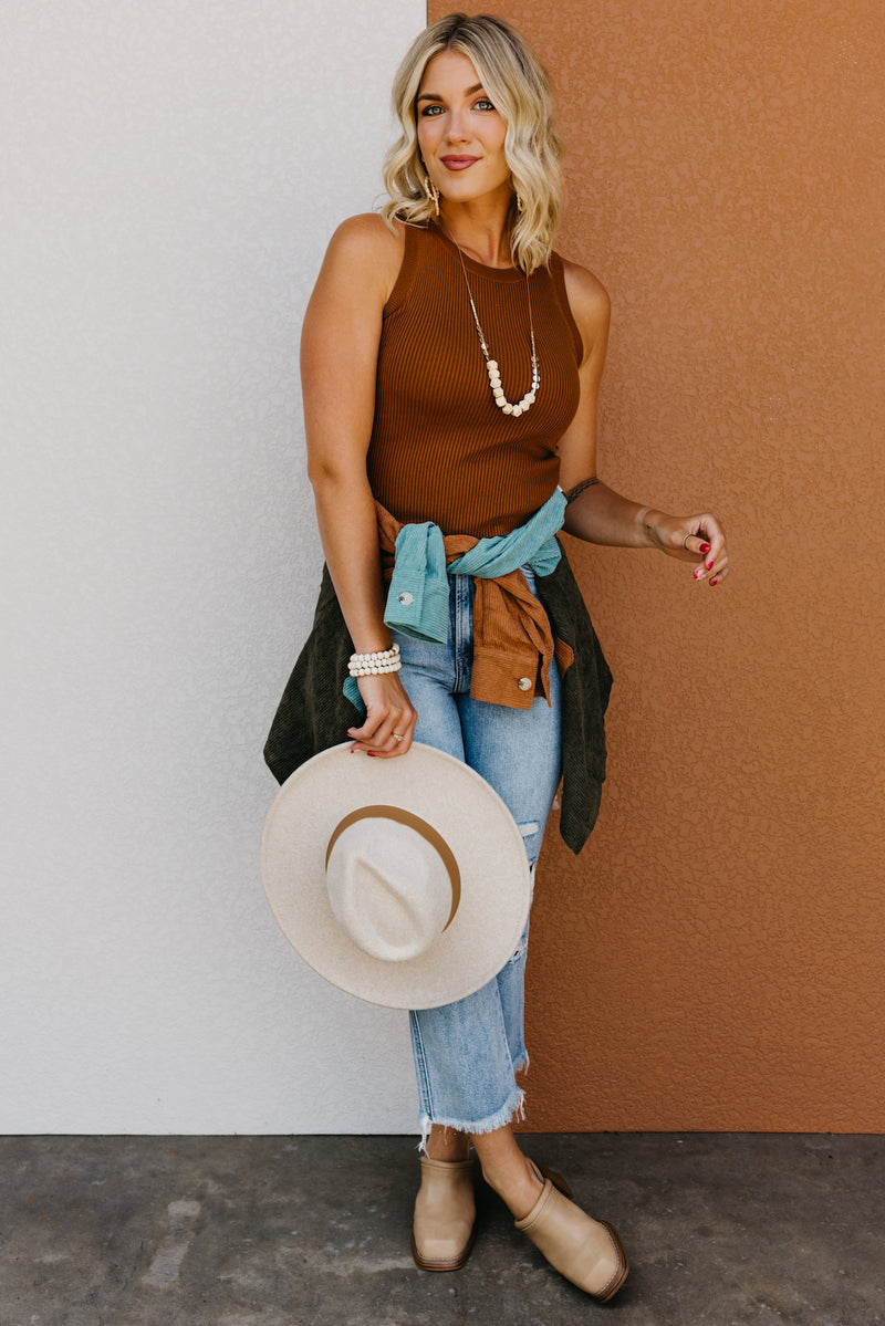 The Adelina Racerback Knit Tank Top