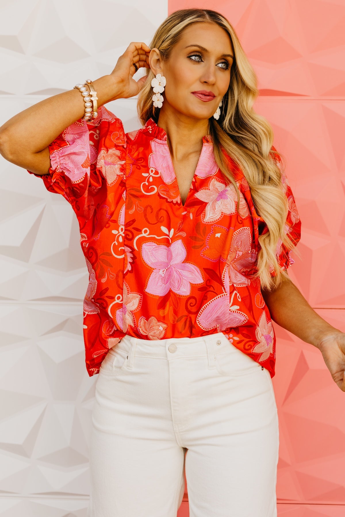 The Beau Floral Woven Top