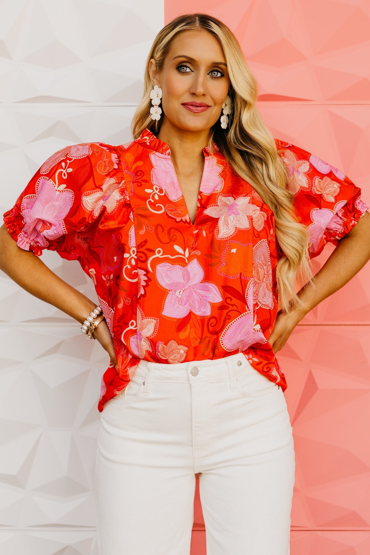 The Beau Floral Woven Top