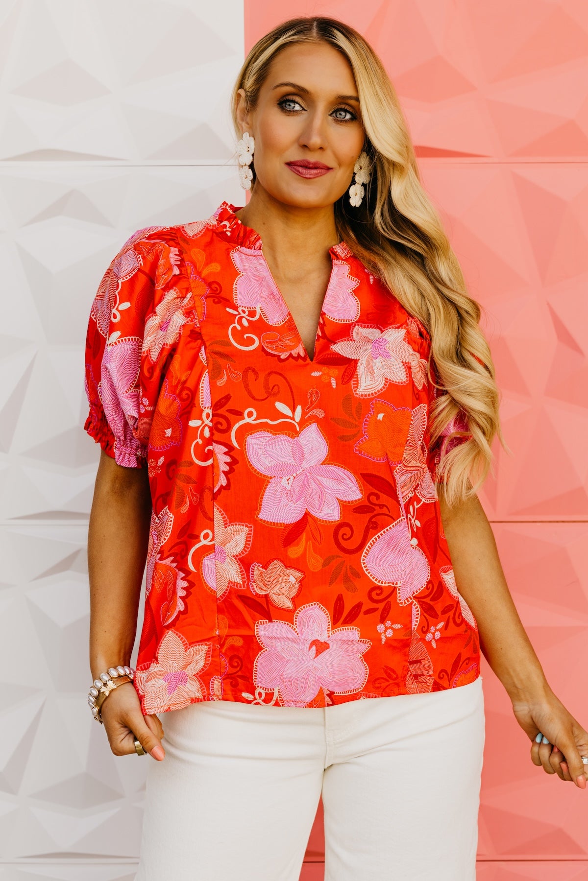 The Beau Floral Woven Top