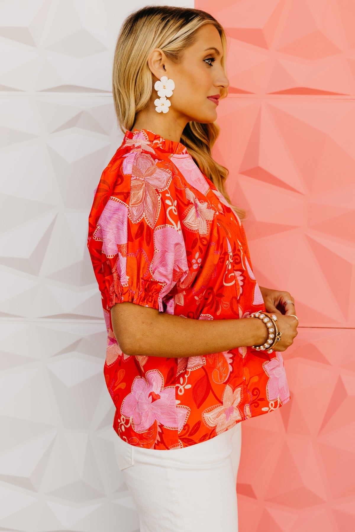 The Beau Floral Woven Top