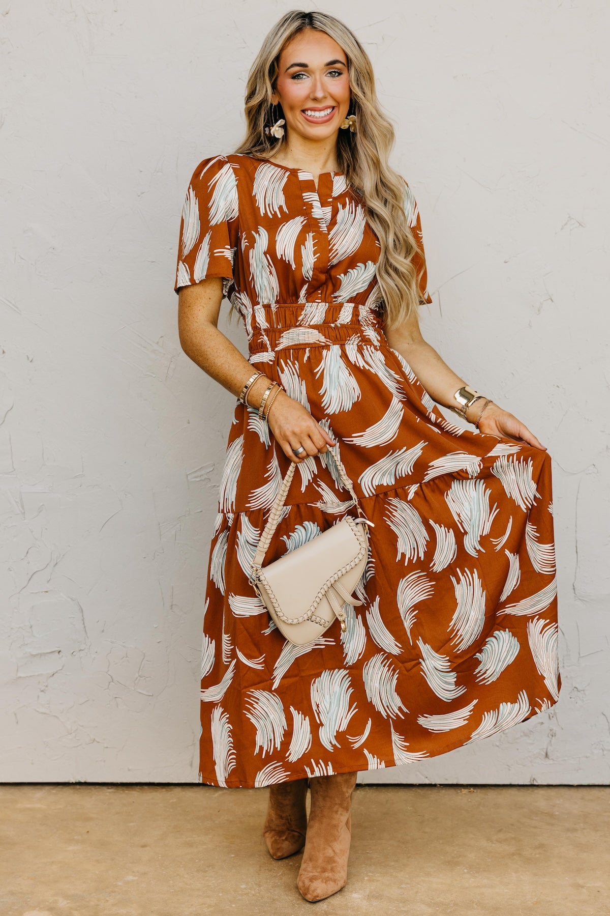 The Florence Tiered Midi Dress