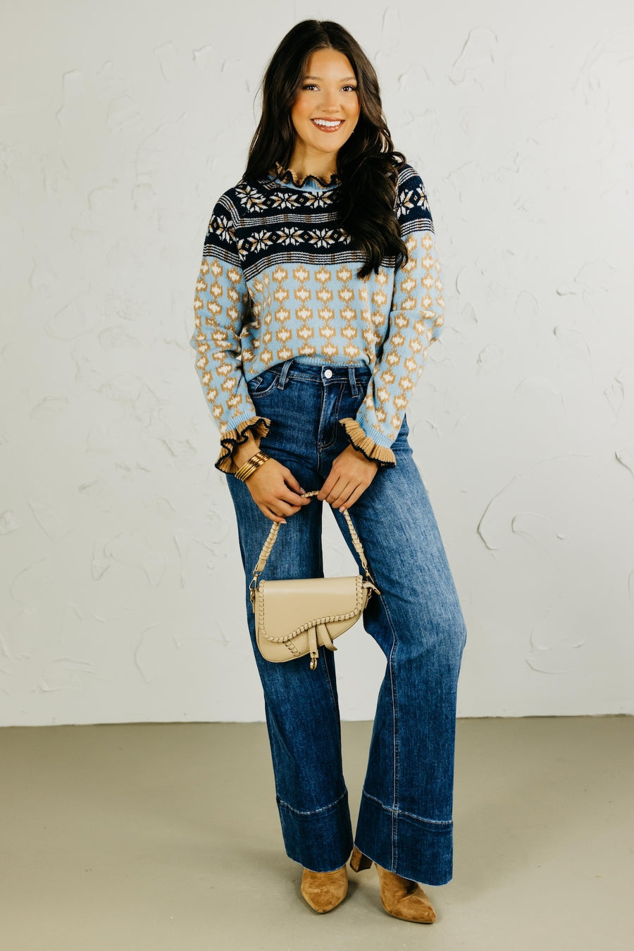 The Skylar Ruffle Trim Sweater