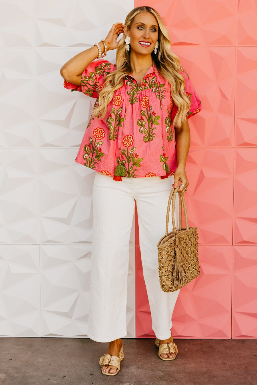 The Marley Puff Sleeve Floral Print Top