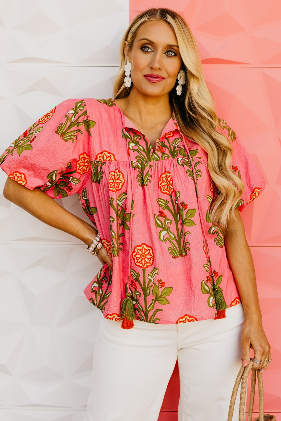 The Marley Puff Sleeve Floral Print Top