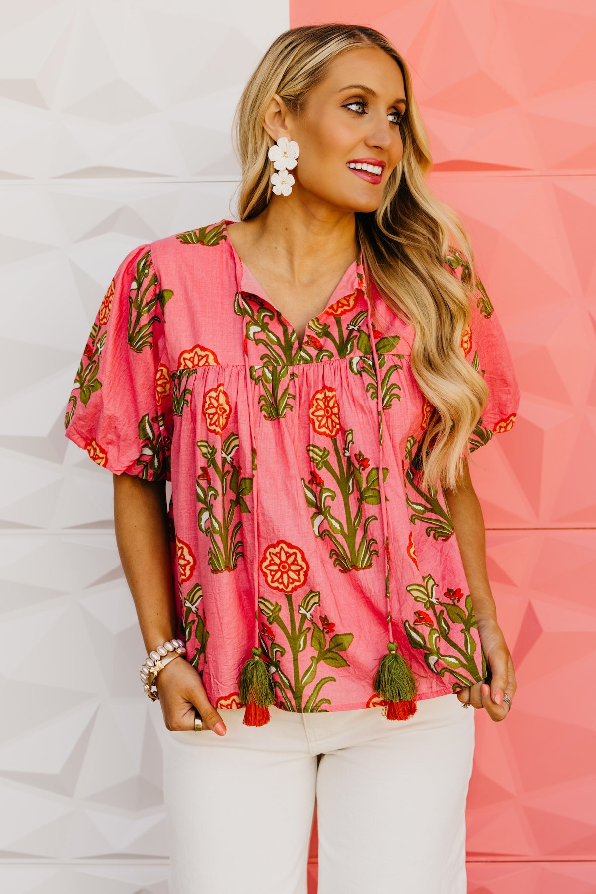 The Marley Puff Sleeve Floral Print Top