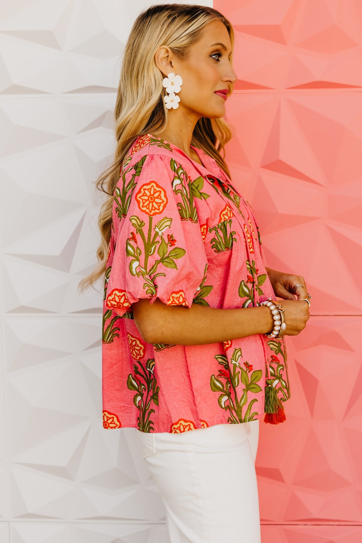 The Marley Puff Sleeve Floral Print Top