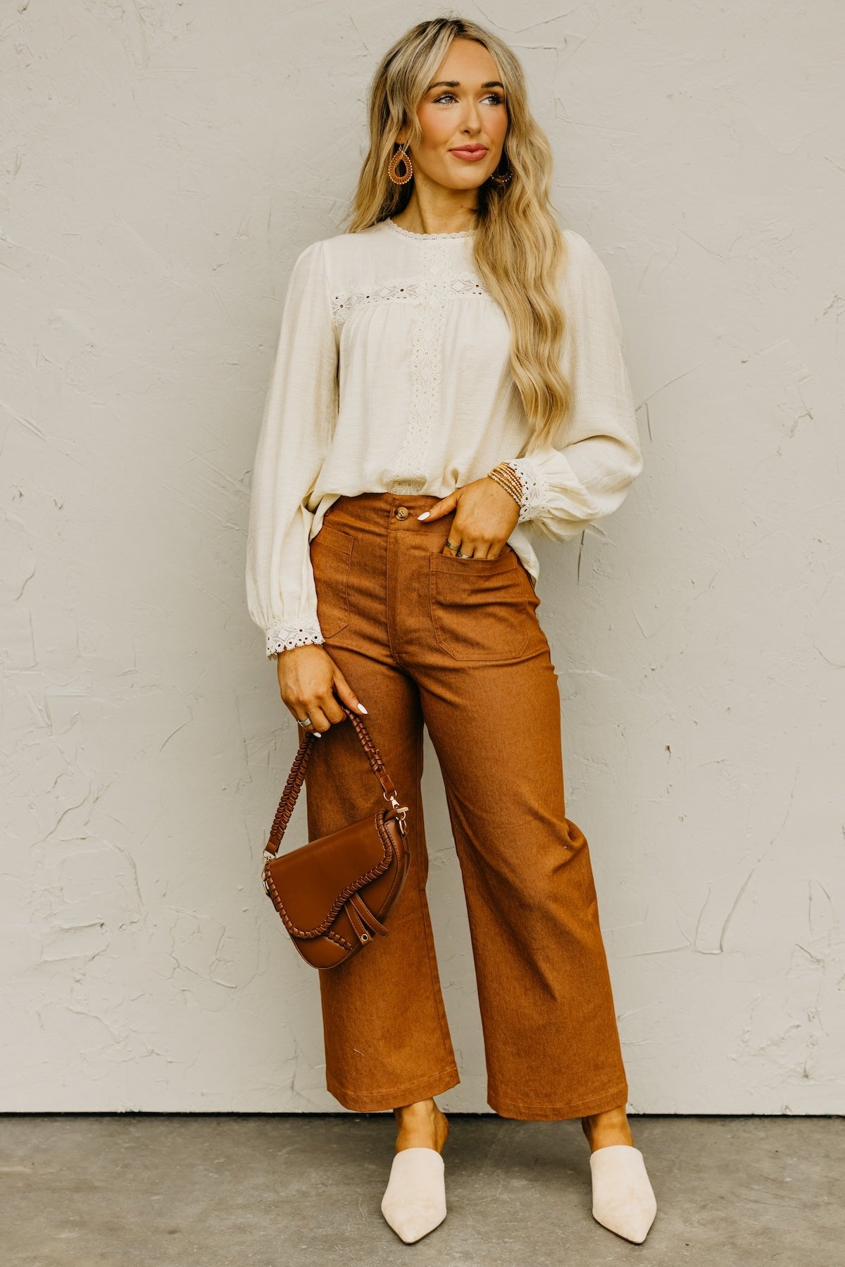 The Anya Lace Detail Woven Blouse