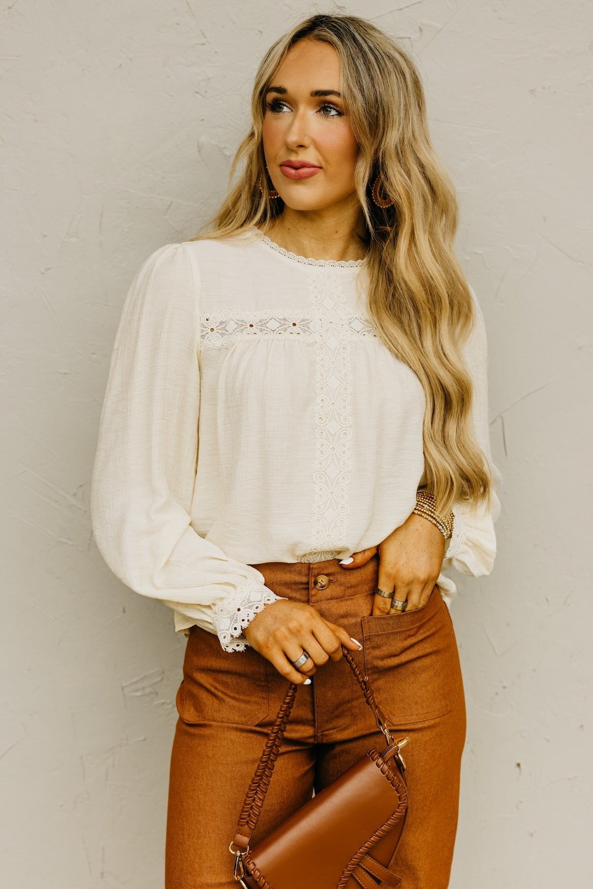 The Anya Lace Detail Woven Blouse