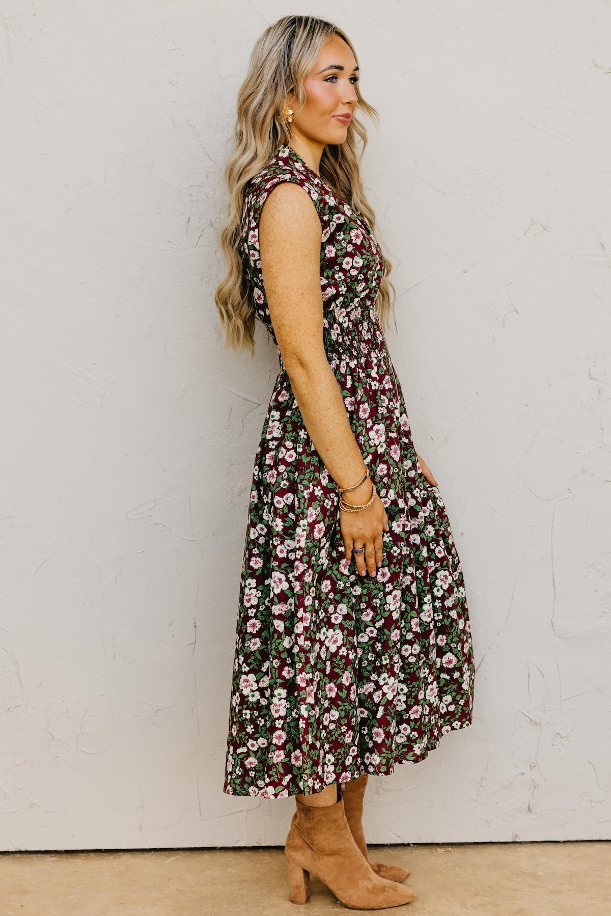 The Valery Zip-Front Floral Midi Dress