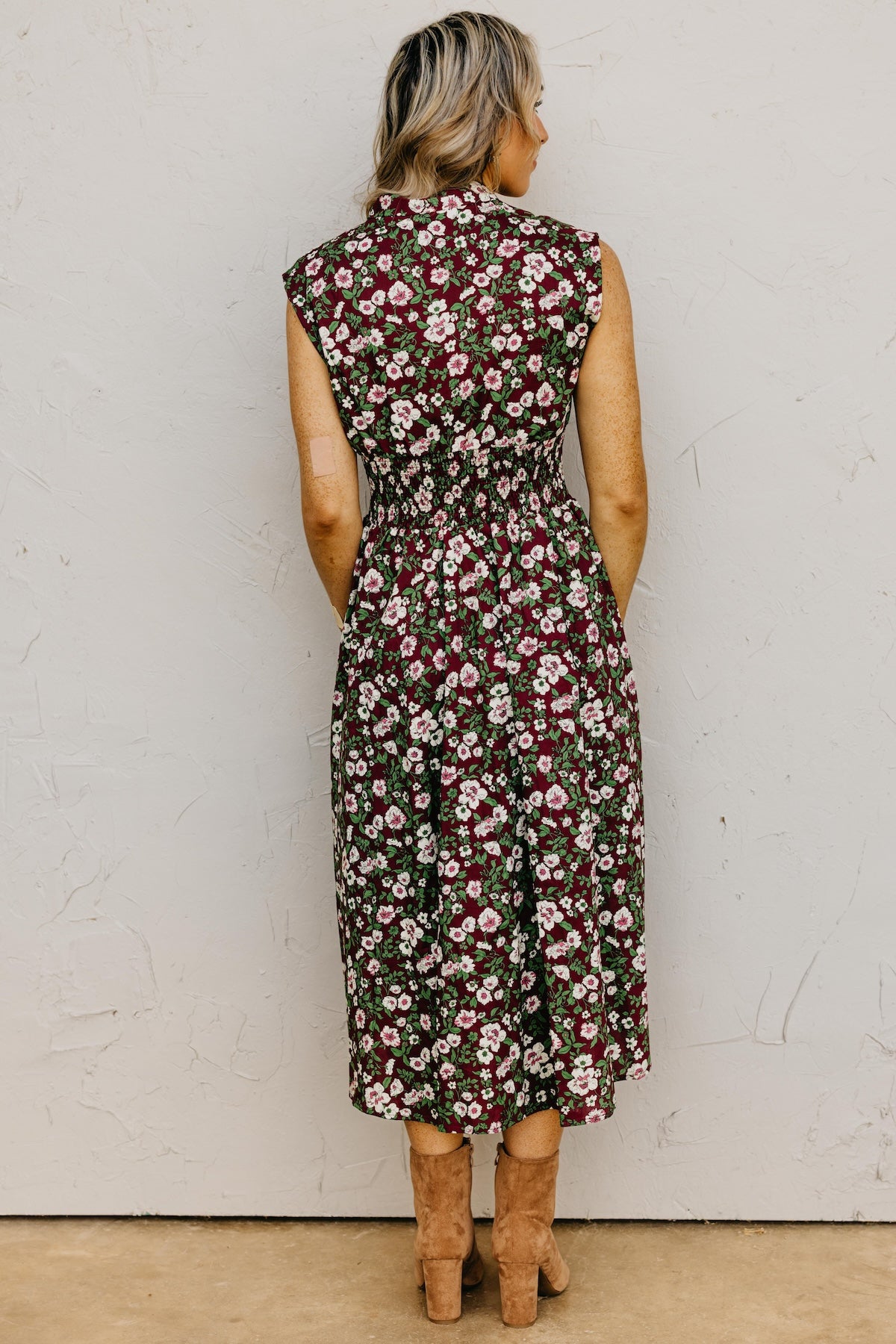 The Valery Zip-Front Floral Midi Dress
