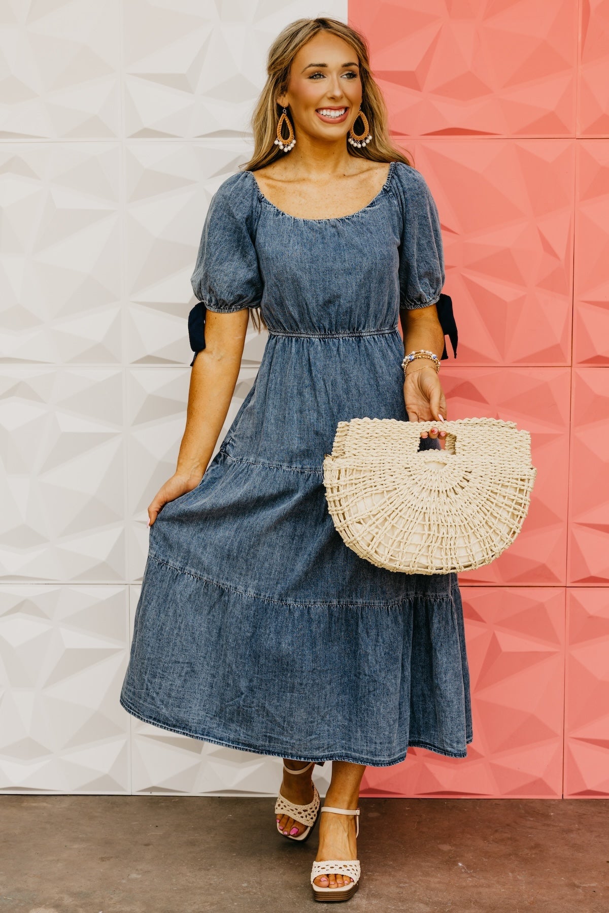 The Rodrigo Bow Sleeve Midi Dress