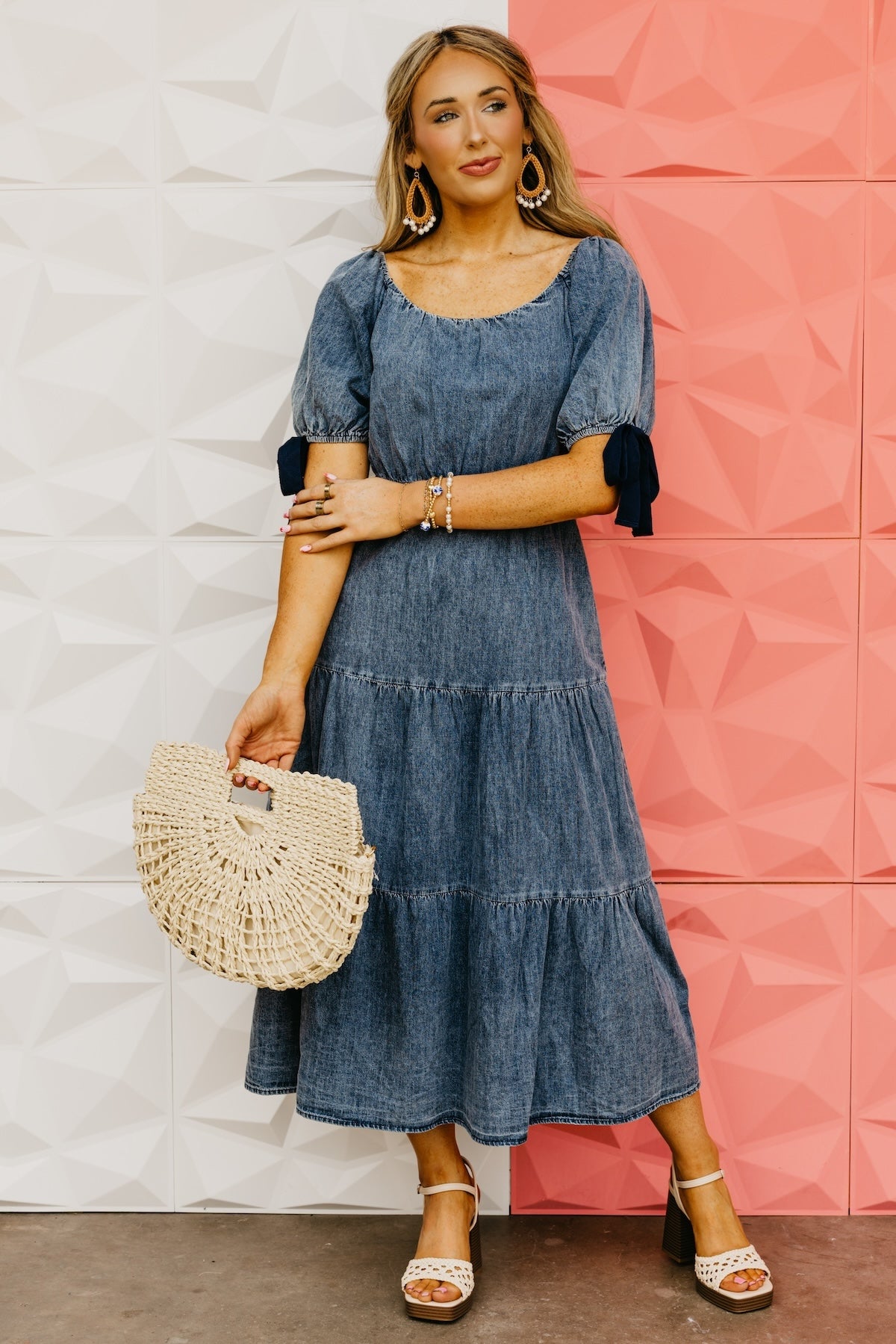 The Rodrigo Bow Sleeve Midi Dress