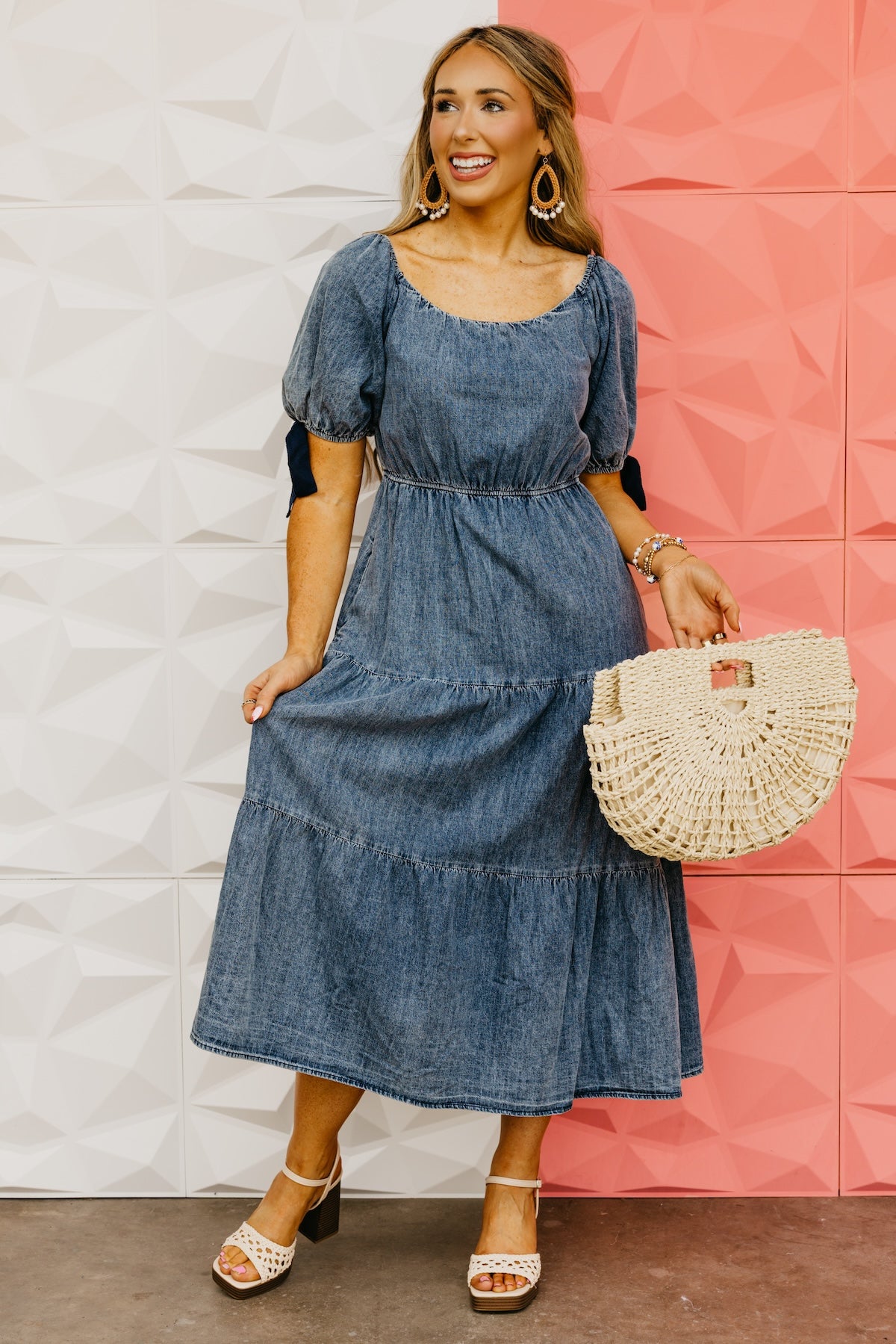 The Rodrigo Bow Sleeve Midi Dress