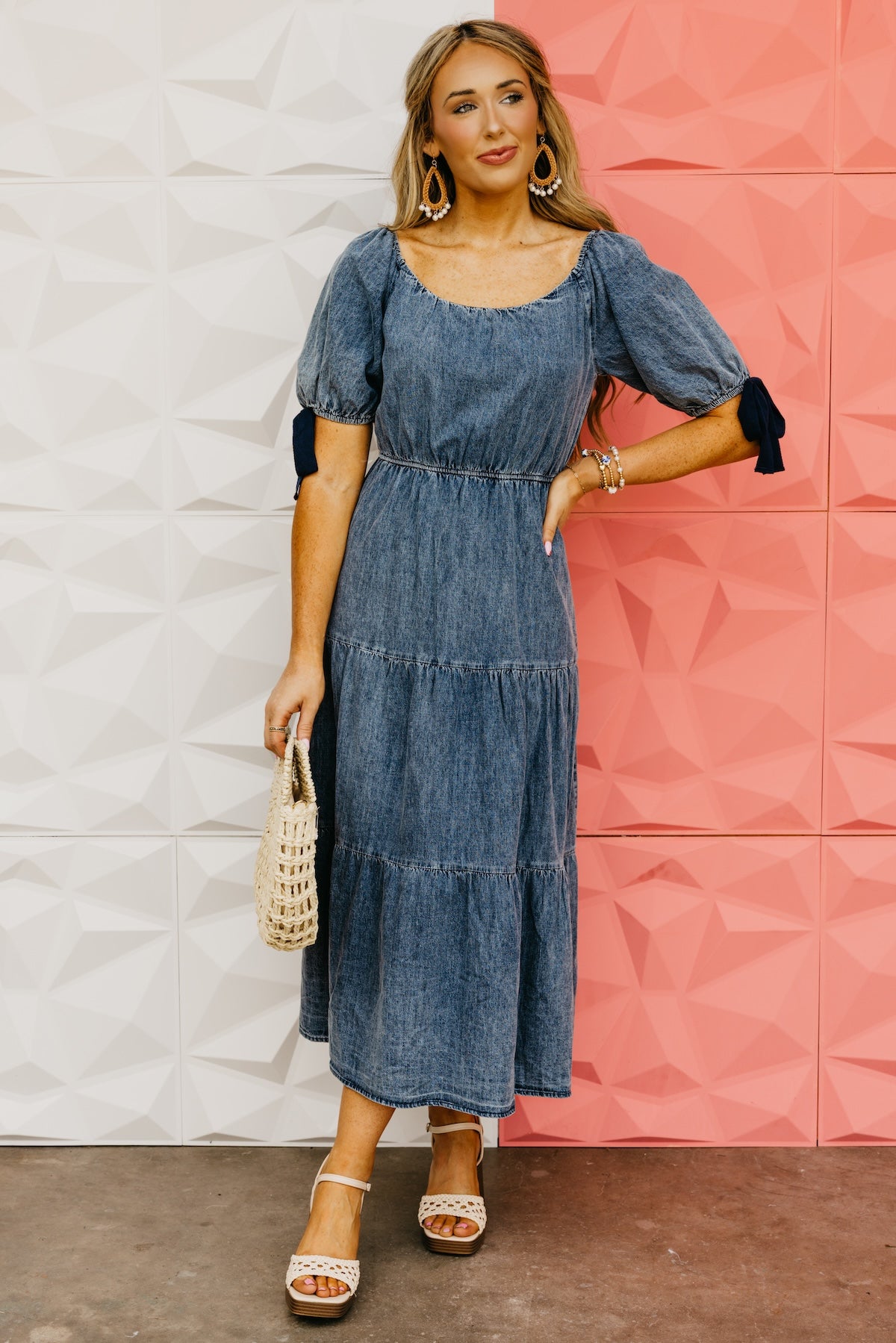 The Rodrigo Bow Sleeve Midi Dress