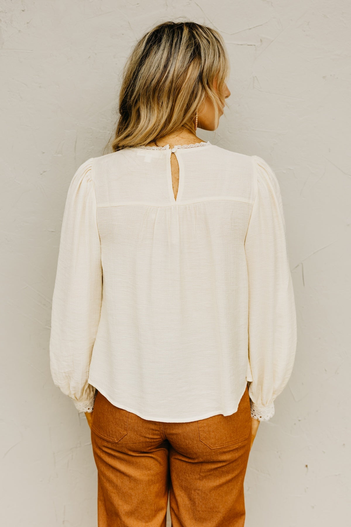 The Anya Lace Detail Woven Blouse