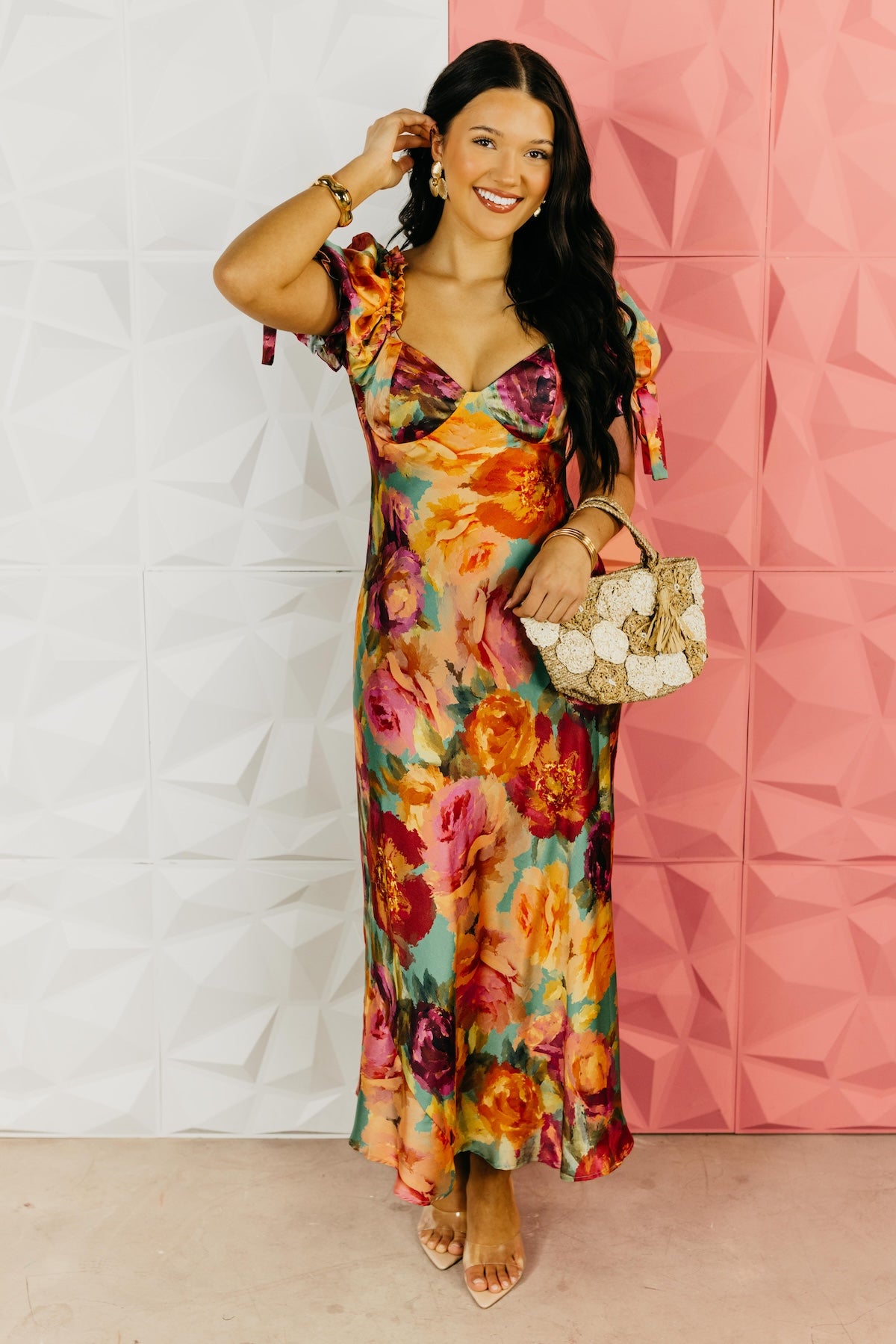 The Silas Floral Puff Sleeve Maxi Dress