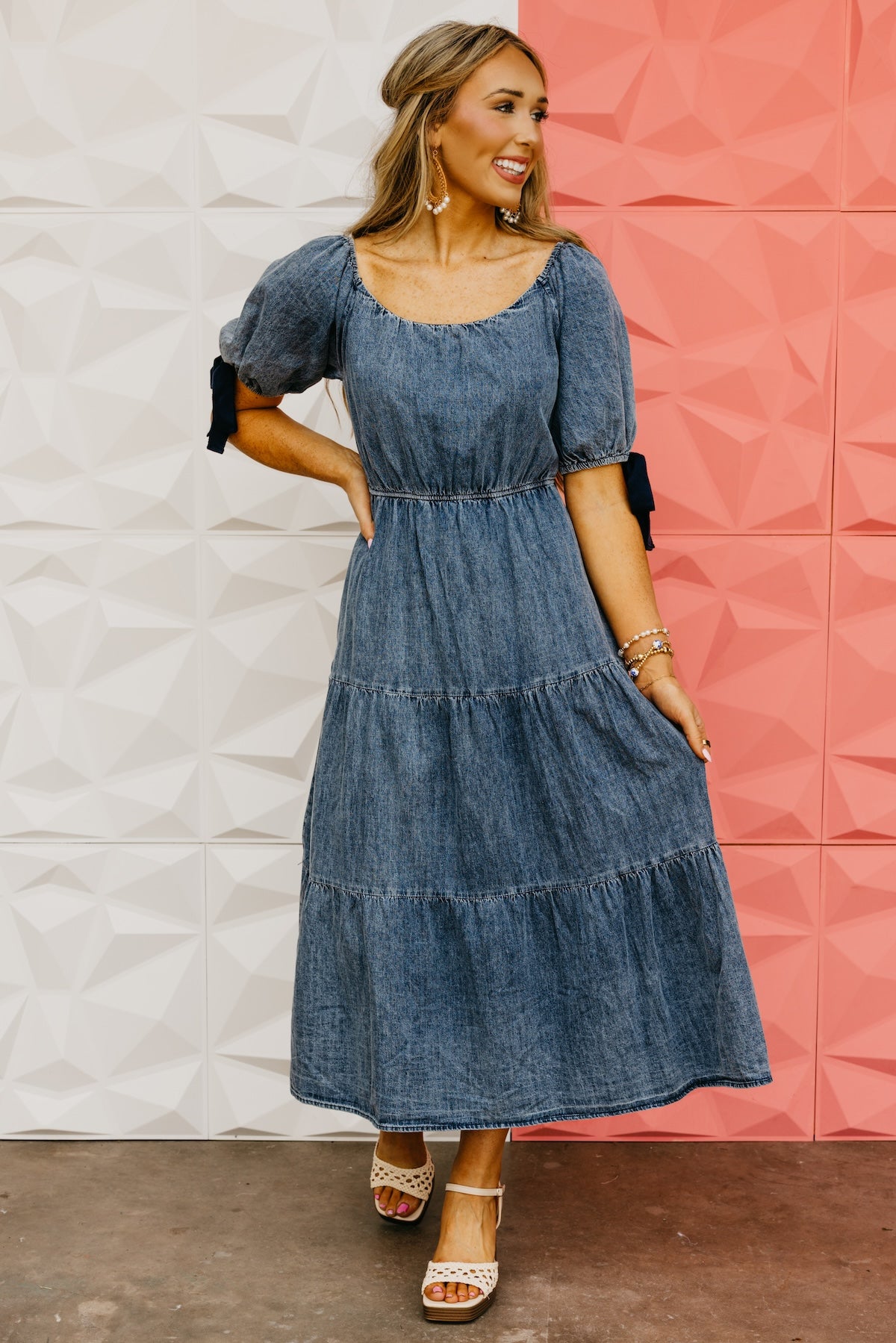 The Rodrigo Bow Sleeve Midi Dress