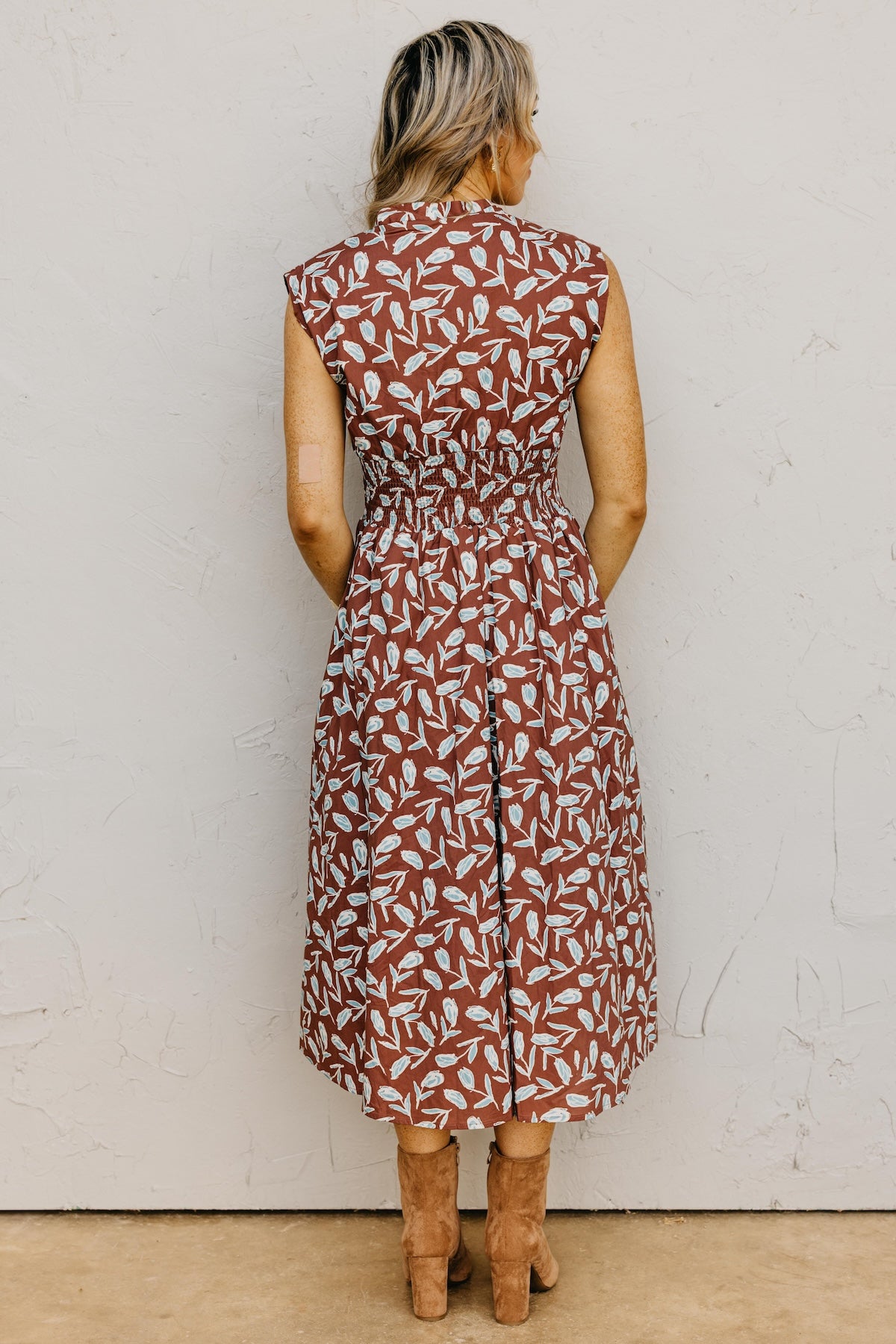The Tayah Zip-Front Floral Midi Dress