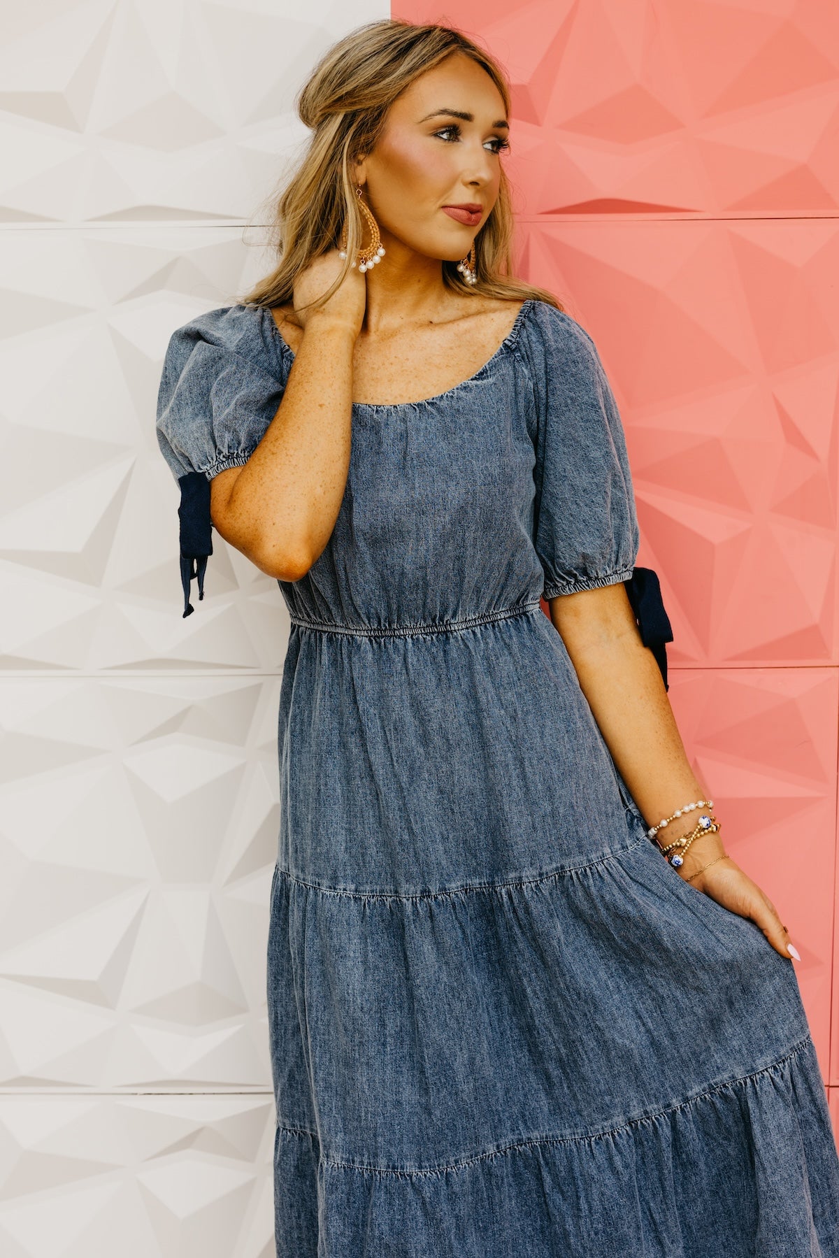 The Rodrigo Bow Sleeve Midi Dress