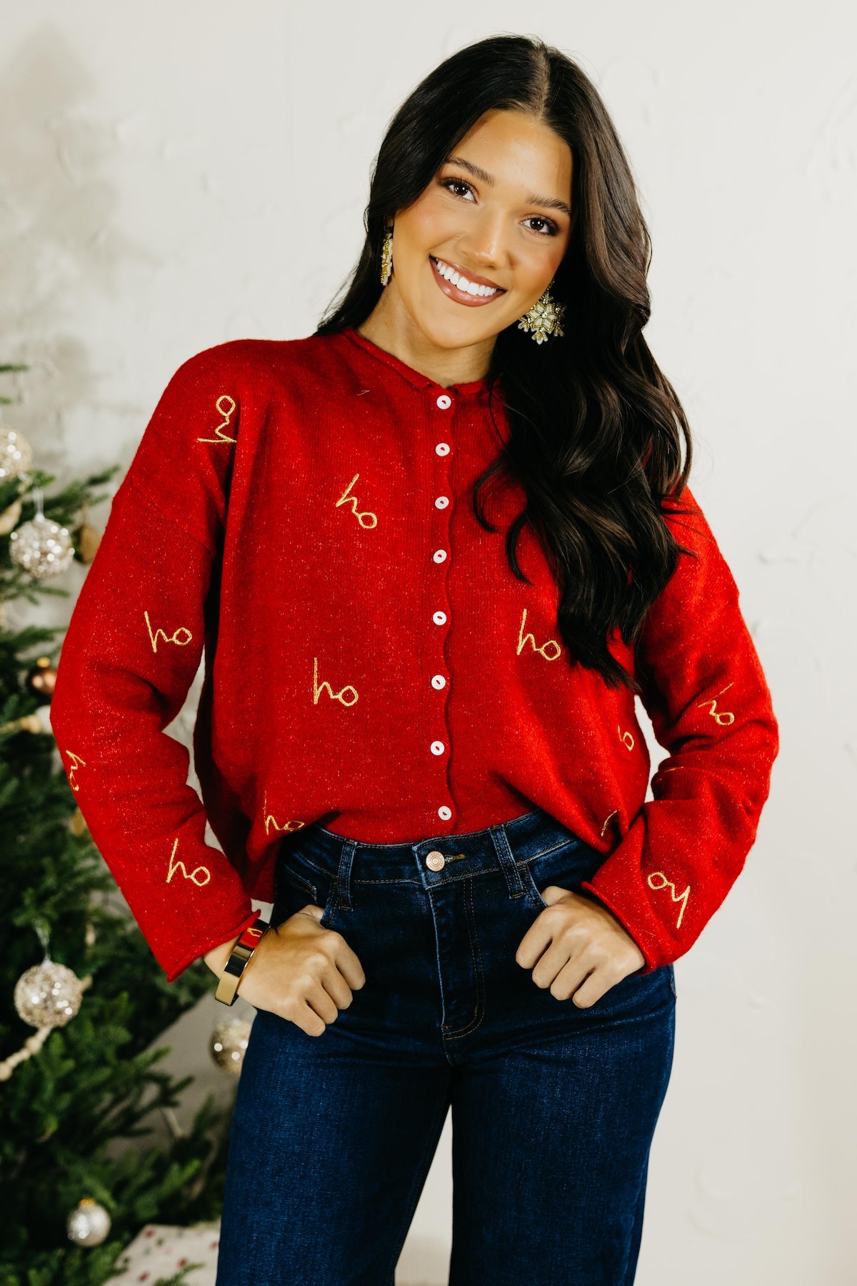 The Rylan Festive Embroidered Cardigan