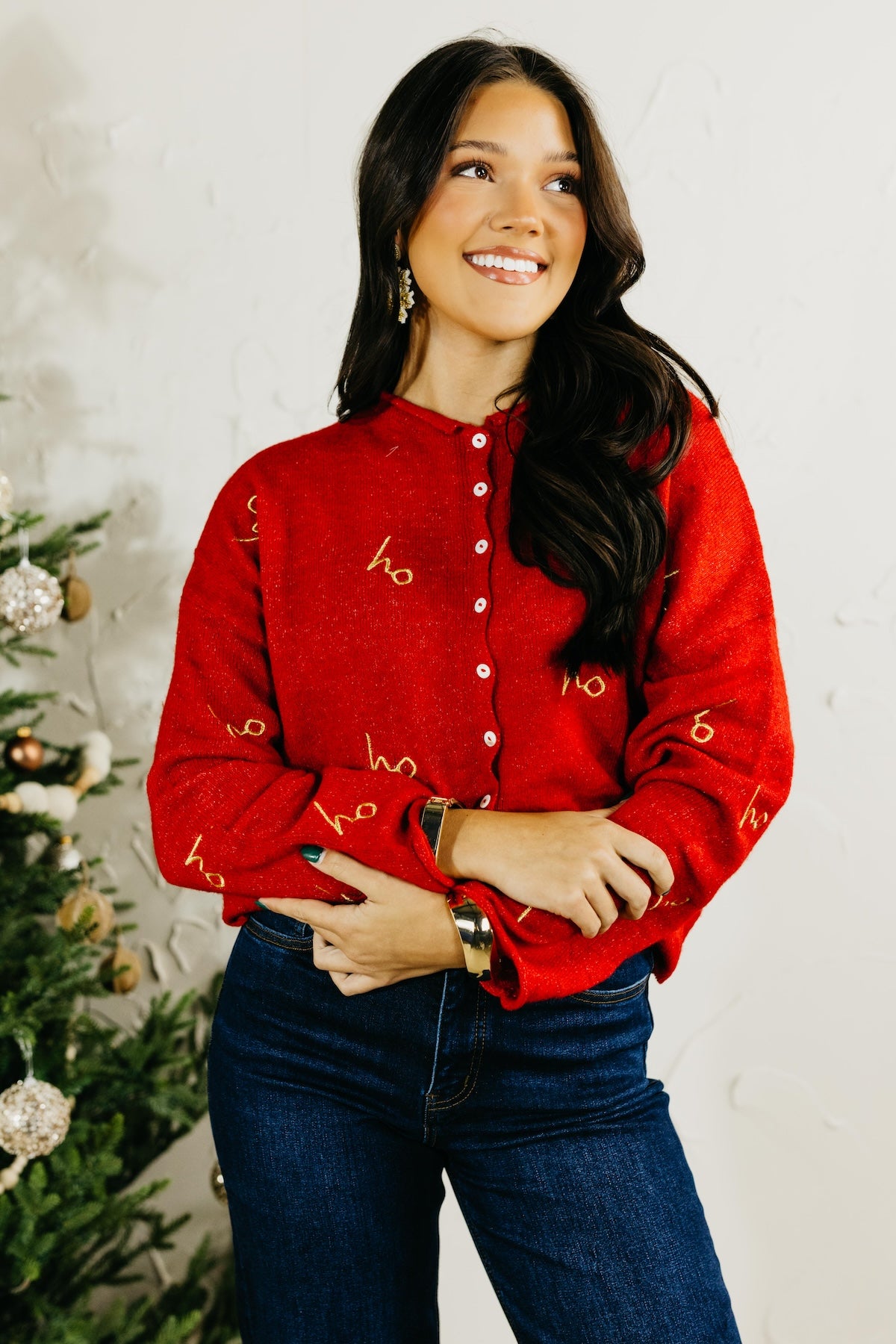 The Rylan Festive Embroidered Cardigan