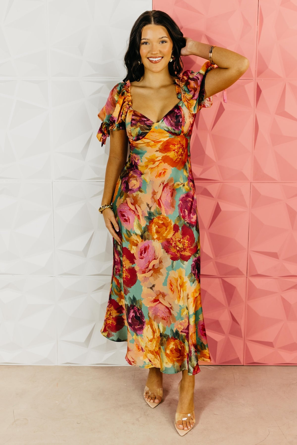 The Silas Floral Puff Sleeve Maxi Dress