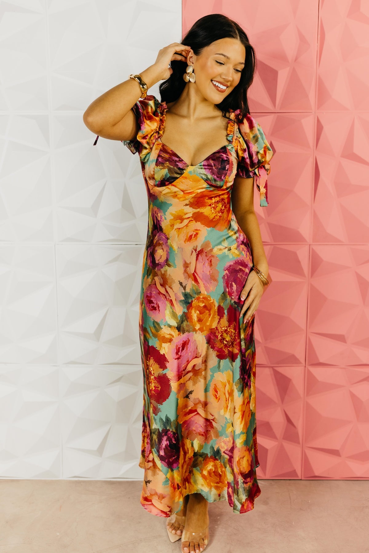 The Silas Floral Puff Sleeve Maxi Dress