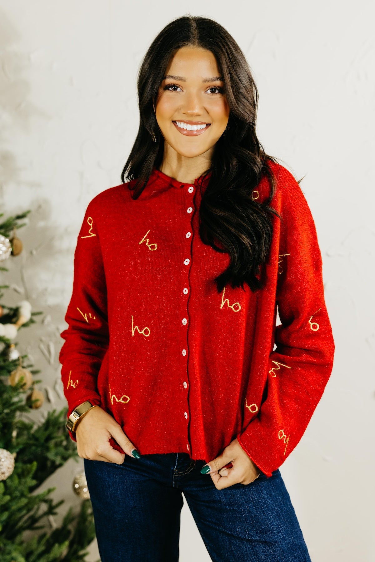 The Rylan Festive Embroidered Cardigan