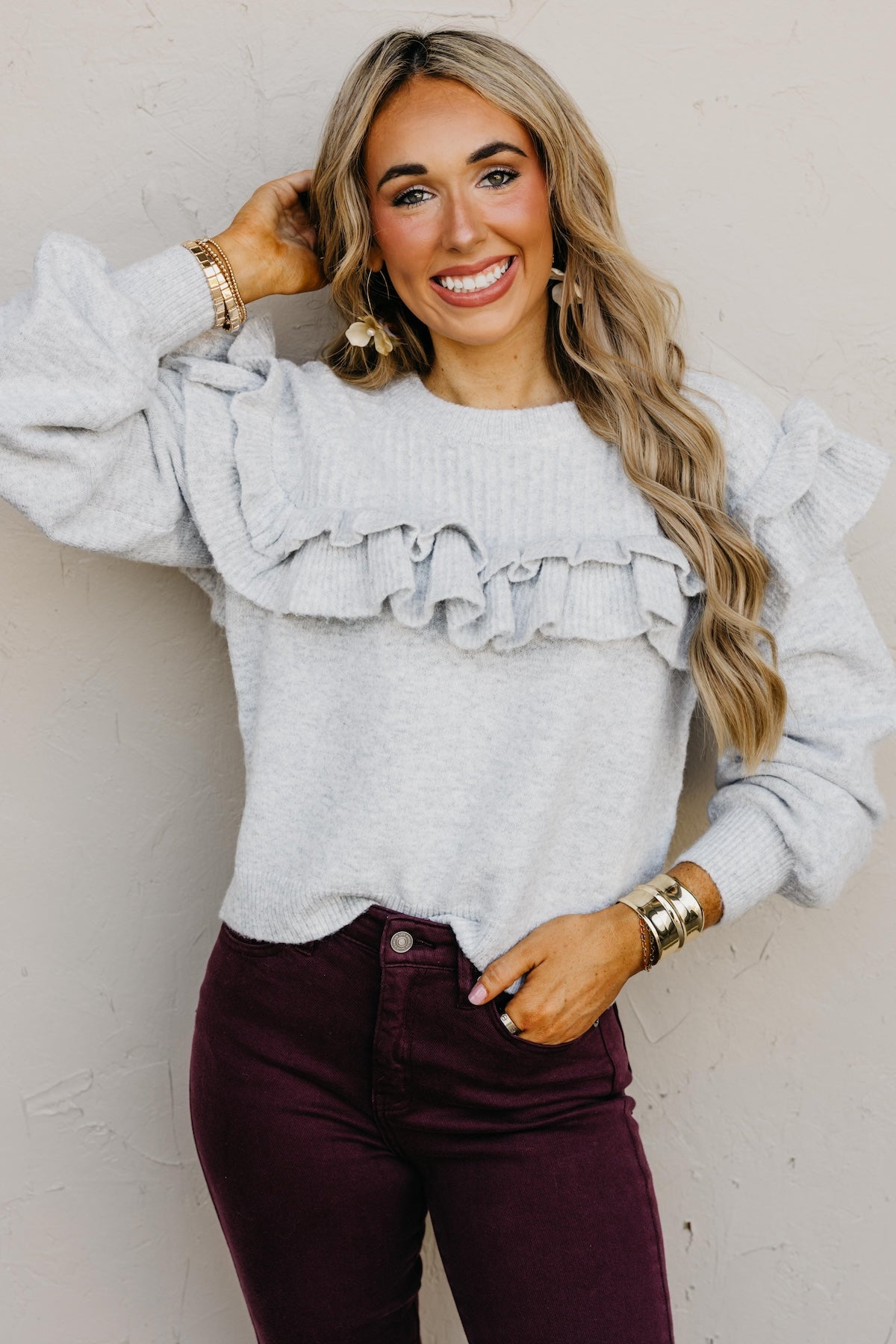 The Willow Ruffle Sweater