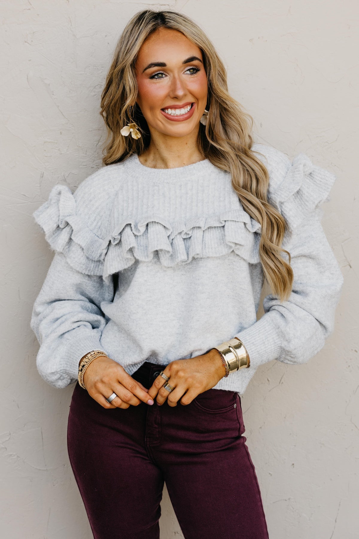 The Willow Ruffle Sweater