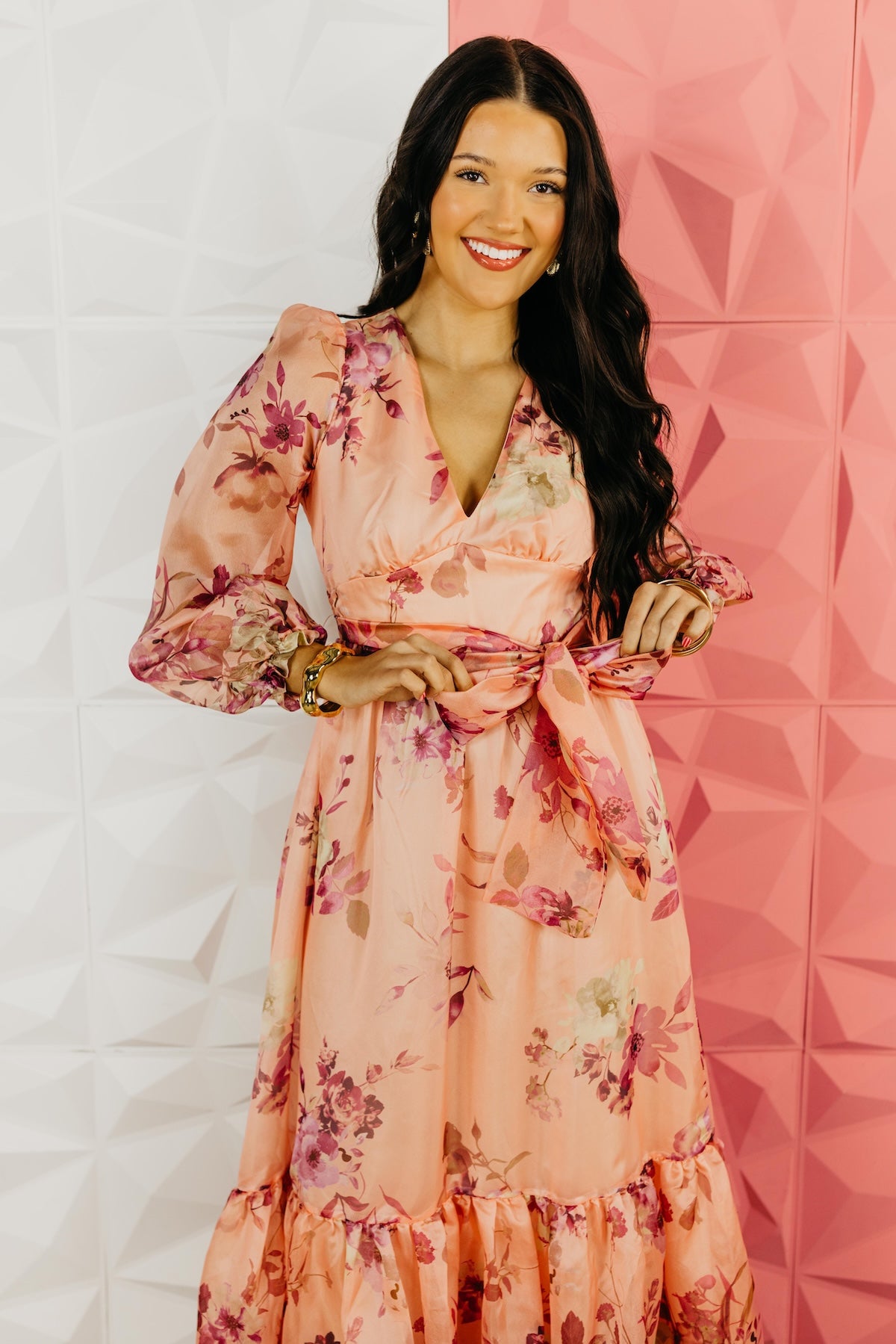 The Norah Floral Tie Maxi Dress