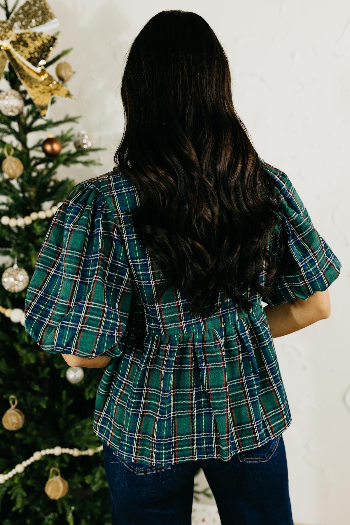 The Janice Plaid Babydoll Top