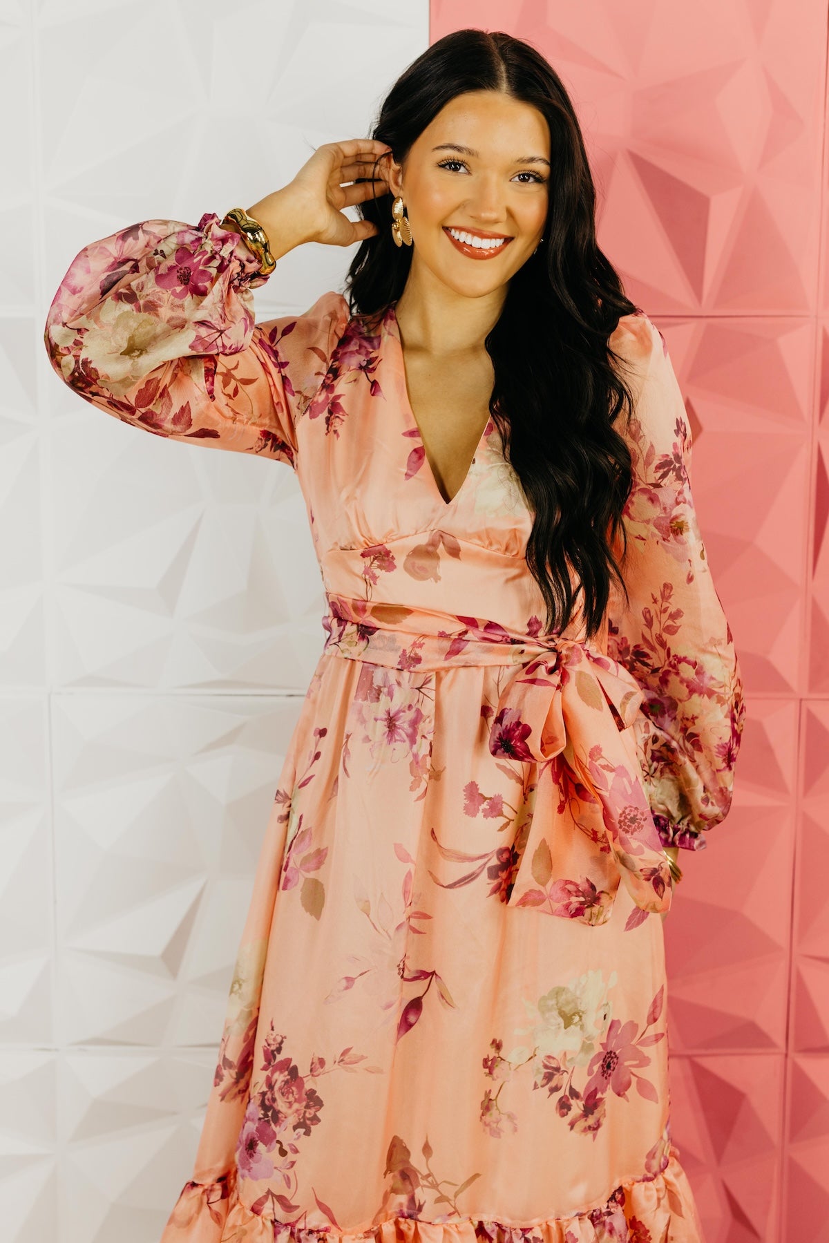 The Norah Floral Tie Maxi Dress