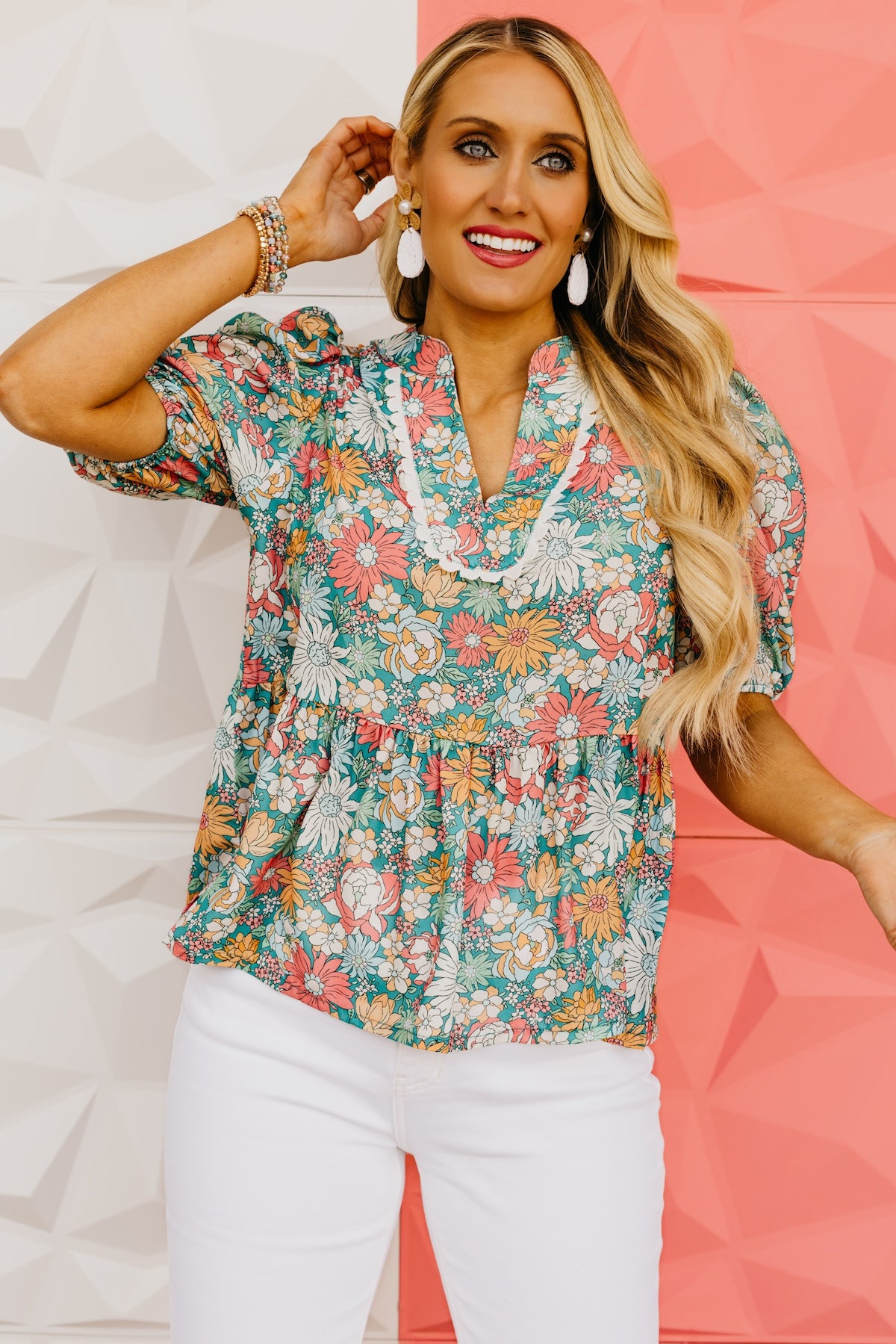The Francis Floral Puff Sleeve Blouse