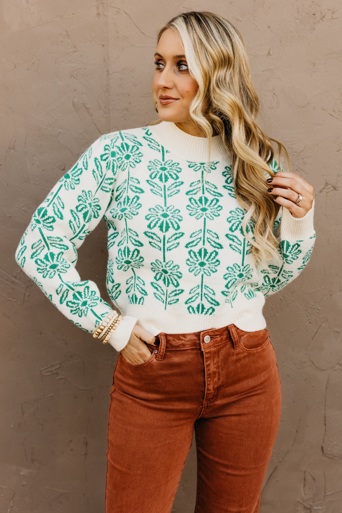The Callan Floral Pattern Sweater