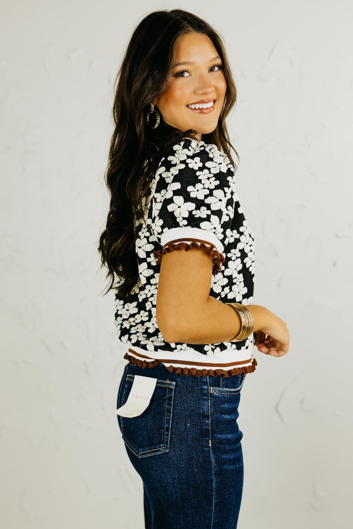 The Hazel Embossed Floral Top