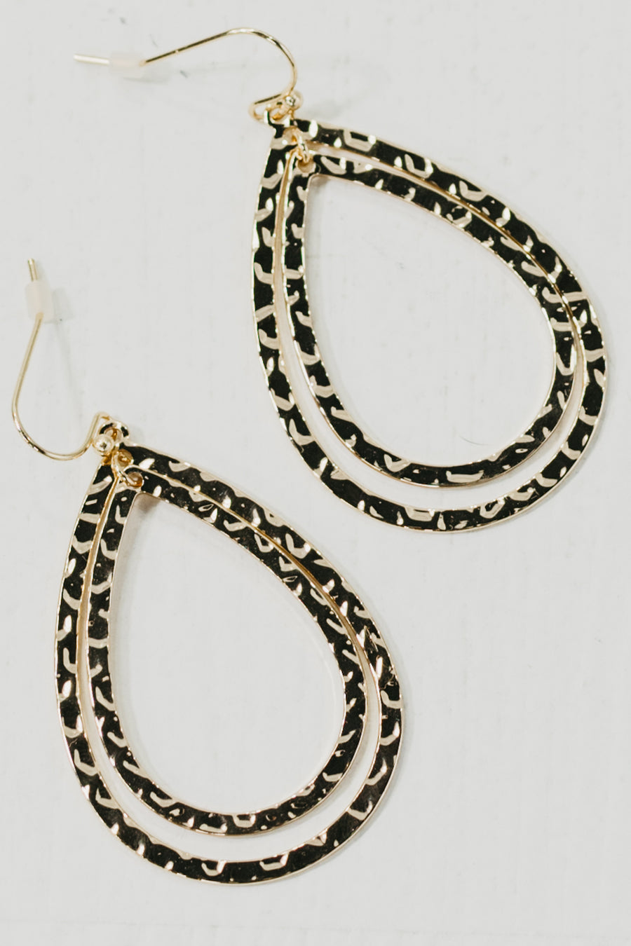 The Evelyn Hammered Teardrop Earring