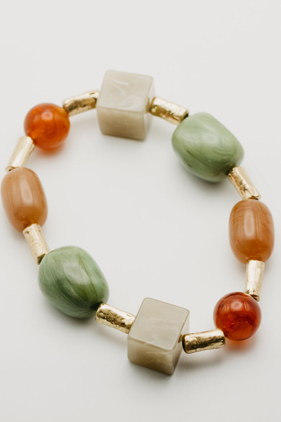 The Willis Mixed Resin Bead Stretch Bracelet