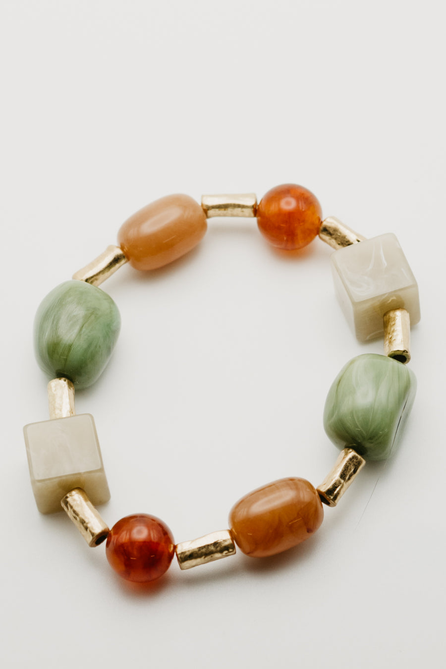 The Willis Mixed Resin Bead Stretch Bracelet